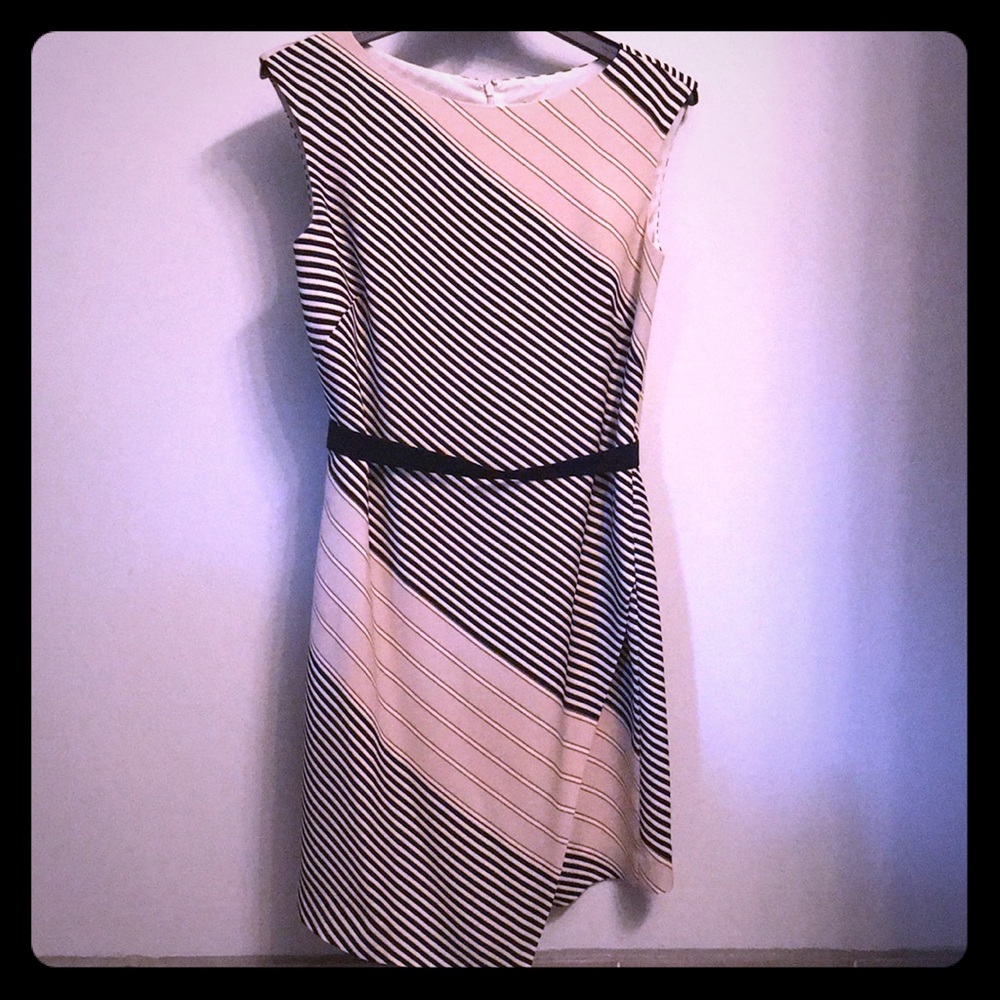 Diagonal Striped Dress Ann Taylor
